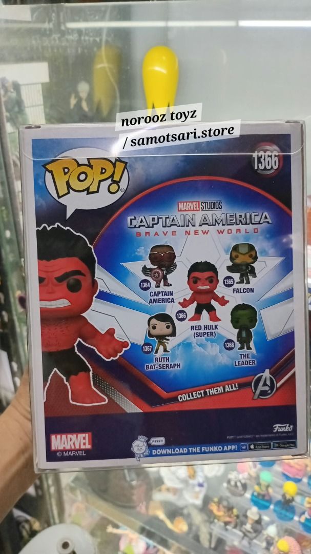 Funko Super Pop 6-INCH Red Hulk! (Category: Figurines & Statues) located in Pasig City. Submitted by samotsari.store (Listing ID 1470687275, Image 2). Description: 👀✨ Funko Super Pop 6-INCH Red Hulk! 💥💚 💥 1. Super Pop! Red Hulk #1366 - 🎬 Captain America: Brave New World - 🛡️ With protector 📹 Please refer to the video clip for the item's condition. 📌 Availability: While supply last 📩 PM/DM for direct buy inquiries. #FunkoPop #RedHulk #Hul