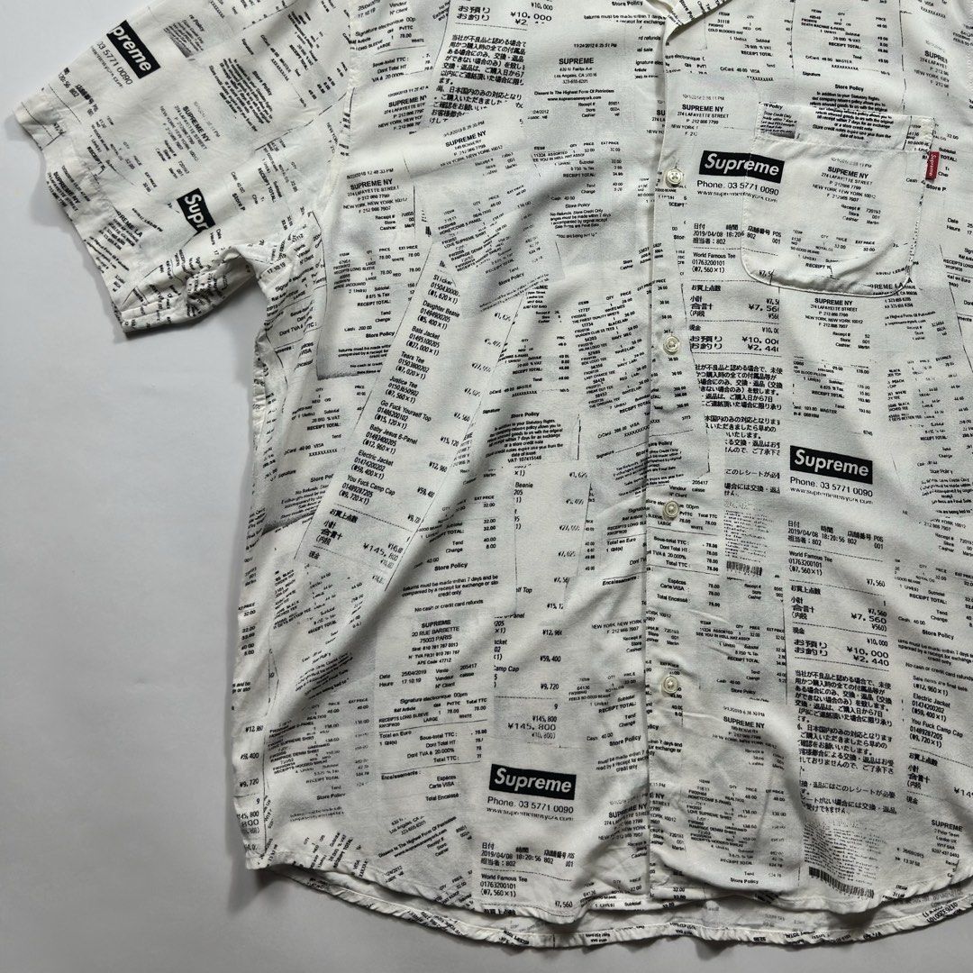 FW20 - Receipts - Rayon S/S Shirt (Category: Luxury Apparel) located in Manila. Submitted by whitemarket. (Listing ID 1470656652, Image 2). Description: .