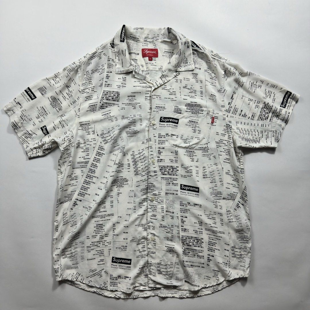 FW20 - Receipts - Rayon S/S Shirt (Category: Luxury Apparel) located in Manila. Submitted by whitemarket. (Listing ID 1470656652, Image 1). Description: .