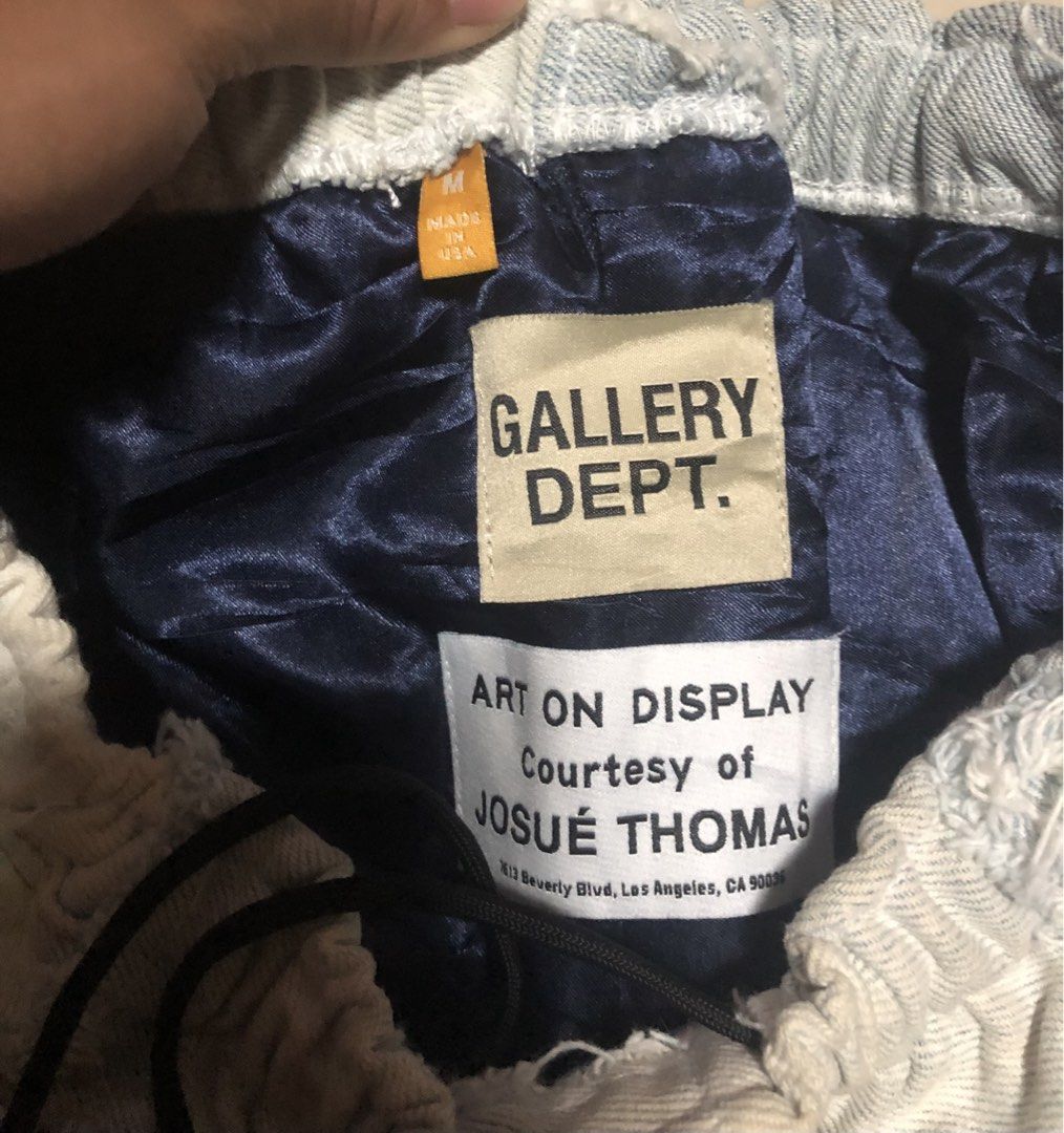 Gallery dept patchwork denim zuma (Category: Shorts) located in Malaybalay. Submitted by joromsthrift (Listing ID 1470688441, Image 2). Description: -Gallery dept patchwork denim zuma Waistline: 30-34 Lenght: 17 inch Like new condition Color rate: 9.7/10 No issue.