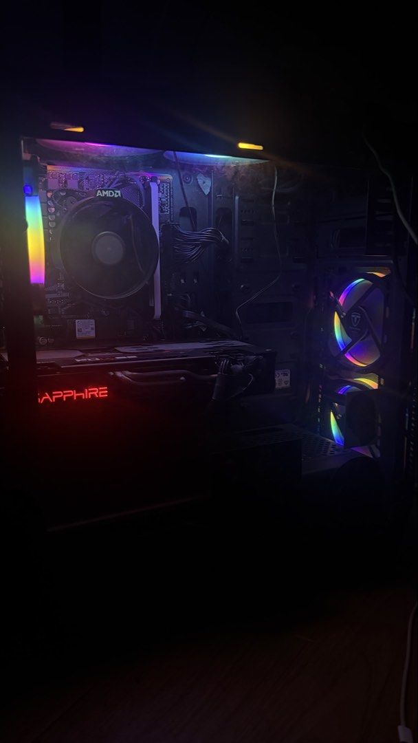 GAMING PC (Category: Desktops) located in Tarlac. Submitted by adi5k (Listing ID 1470562936, Image 2). Description: 📍Makati GAMING PC FOR SALE — RYZEN 5 5600X + RX 5700 XT 8GB Price: ₱37,000 ONLY Selling my clean and powerful gaming PC. Great for 1080p high/ultra gaming, esports titles, AAA games, and everyday use. FULL SPECS: • CPU: AMD Ryzen 5 5600X — 6 Cores / 12 Threads • GPU: Sapphire Pulse Radeon RX 5700 XT 8GB • RAM: 16GB DDR4 3200MHz • M