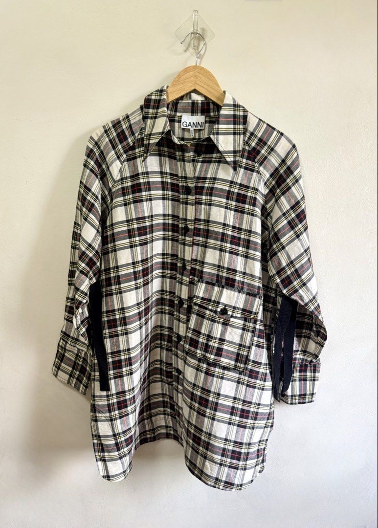 Ganni polo dress (Category: Dresses) located in Tarlac. Submitted by giannisdeclutters4106 (Listing ID 1470559824, Image 1). Description: Good as new Polo dress With self tie ribbon on the arm Fits small-medium Xs on tag but oversized fit Retails at ₱25k Selling for 1,850 only.