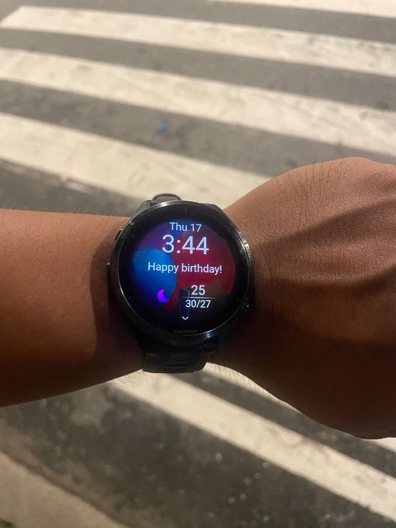Garmin Forerunner 965 Black | AMOLED GPS Running Smartwatch (Category: Wearables & Smart Watches) located in Tarlac. Submitted by arcbri17 (Listing ID 1470722718, Image 3). Description: Selling my Garmin Forerunner 965 in Black. A premium GPS sports watch built for runners, cyclists, triathletes, and fitness enthusiasts. Original box, charger, manual, extra free loop. I’ll help you set it up with the Garmin Connect app and Garmin IQ app. I’m the 