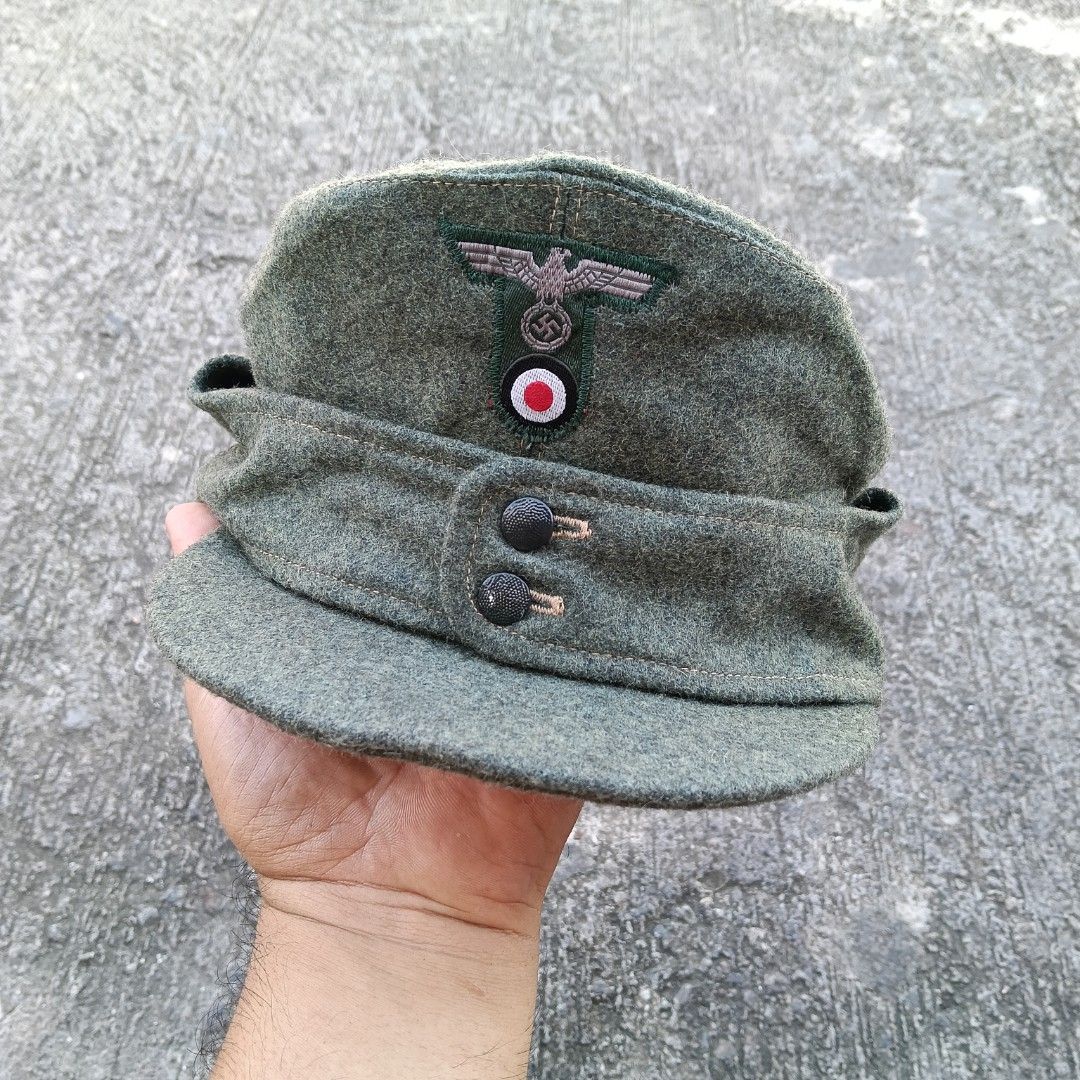 German "WW2" Heer M43 Fieldgray Wool Hat (Category: Caps & Hats) located in Lucena. Submitted by gaaaaarments.phv3 (Listing ID 1470637864, Image 1). Description: German WW2 Heer M43 Fieldgray Wool Cap Verygood Condition Need Wash / Reshape Size 58 RB Numbered 1,499 + Shipping Fee.