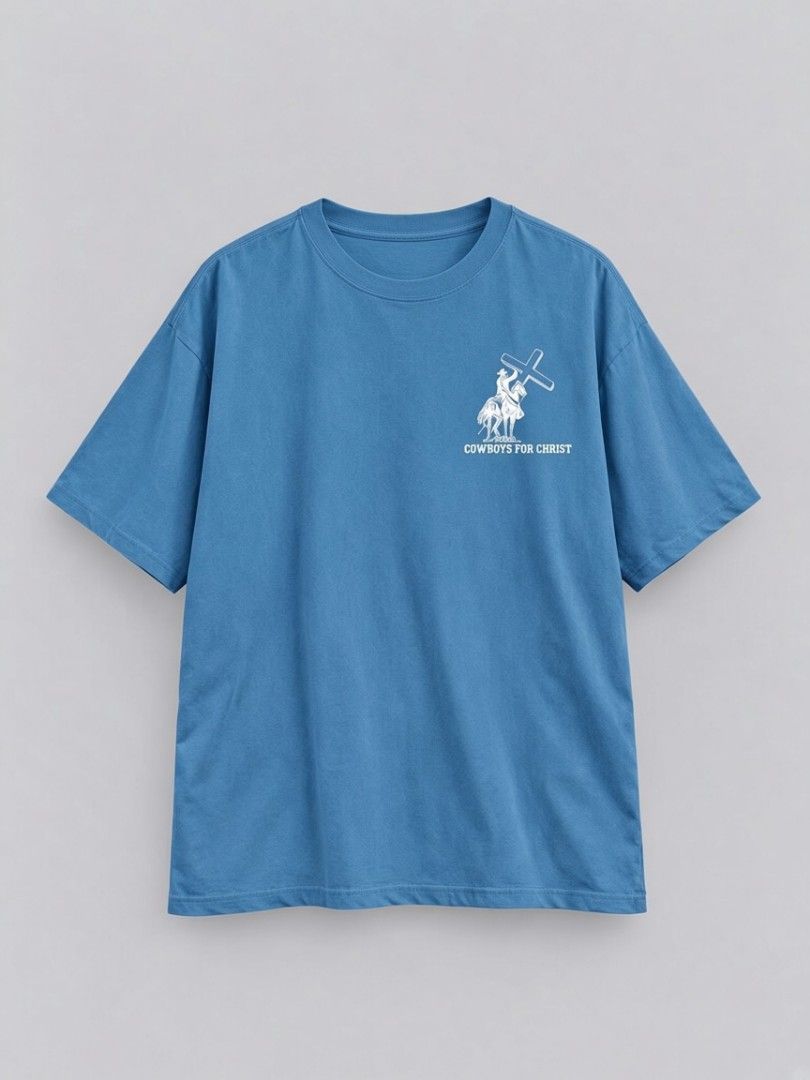 Gildan Cowboys for Christ Blue Tee (Category: Tshirts & Polo Shirts ) located in Lapu Lapu. Submitted by rebuild.arkives (Listing ID 1470615829, Image 2). Description: Gildan Cowboys for Christ Blue Tee ‎ ‎📏 Size Guide (Inches): ‎Length: 31 ‎Width: 22.5 ‎ ‎Color: 10/10 ‎Condition: 10/10 ‎Issue: None ‎ ‎📝 Heads up: ‎• This is a thrift item so please manage your expectations. ‎• Color may slightly differ due to lighting. ‎• Washed and ready to we