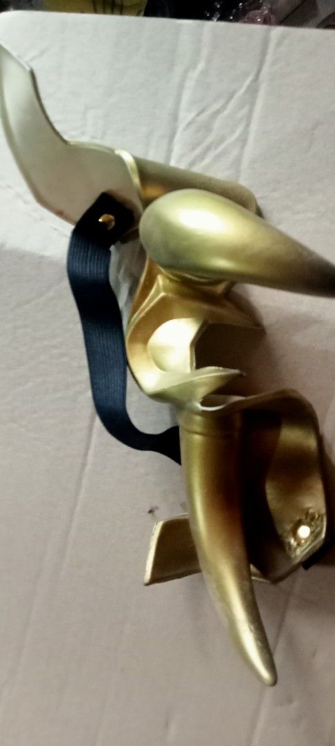 Gold cosplay mask with horns and elastic strap (Category: Occasions & Party Supplies) located in Paranaque City. Submitted by dimaguilaa24827 (Listing ID 1470647761, Image 1). Description: - Gold painted cosplay mask with unique horn design - Lightweight and rigid material for comfortable all-day wear - Equipped with a sturdy black elastic strap secured by metal rivets - Ideal for costume events, Halloween, and themed parties - One size fits most