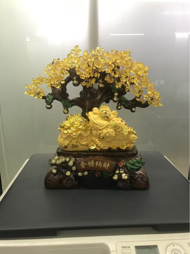 Topad Car Golden Toad Crystal Money Tree, Hobbies & Lifestyle, Religious Items on ...