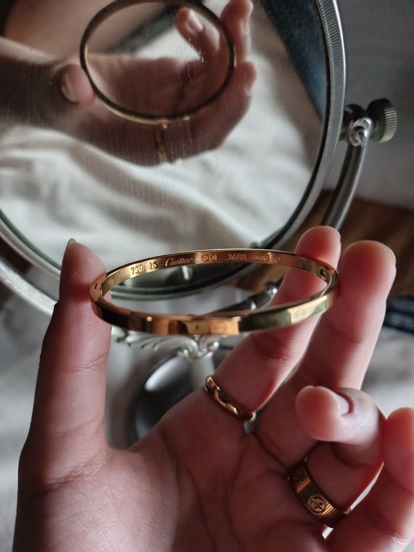 Gold-Tone Cartier Bangle (Category: Bracelets) located in Cavite. Submitted by candielps (Listing ID 1470587778, Image 2). Description: Authenticity not guaranteed.