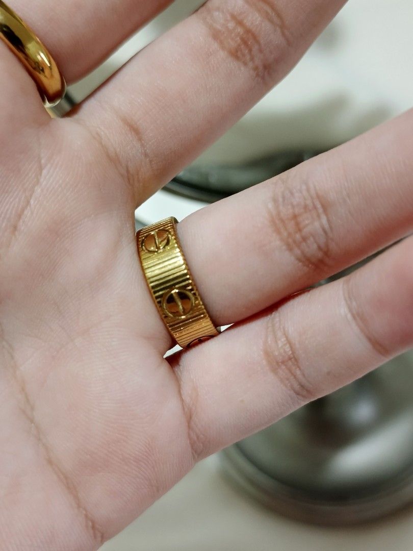 Gold-Tone Cartier Ring (Category: Rings) located in Cavite. Submitted by candielps (Listing ID 1470587771, Image 3). Description: Authenticity not guaranteed.