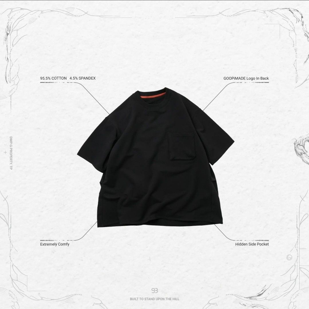 GOOPiMADE “Archetype-93” 3D Pocket Shirt (Category: Tshirts & Polo Shirts ) located in Iloilo. Submitted by mnky.bsns03 (Listing ID 1470658437, Image 2). Description: 9.5/10 Color rate No Issues 27 Front 28 Back Length 22 Width.