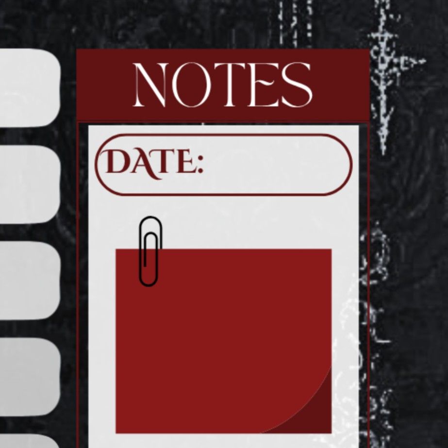 Gothic-Style Daily Planner & Notes — Digital Printable (Category: Laptops & Notebooks) located in Manila. Submitted by megumi.jpg (Listing ID 1470681249, Image 2). Description: Dark romantic aesthetic daily planner set — includes to-do list, notes page, and reminder page. High-resolution digital PDF — instant download after purchase. Print and use as many times as you'd like..