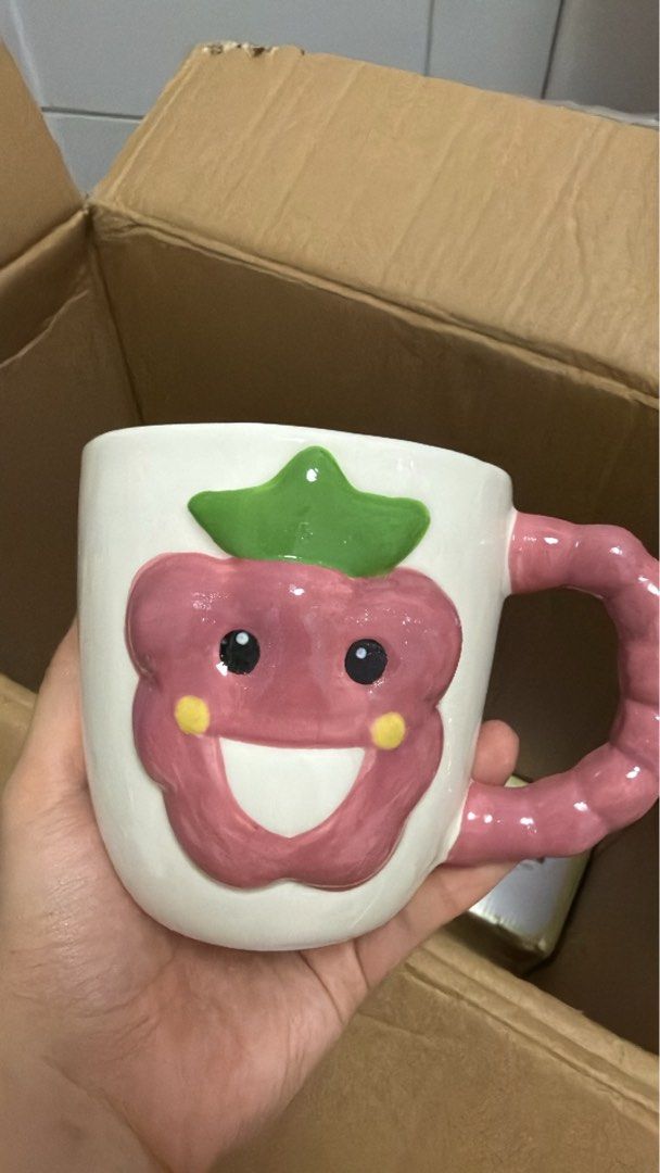 Grapes Mug (Category: Coffee & Tea Tableware) located in Quezon City. Submitted by fragilebabies (Listing ID 1470563090, Image 1). Description: Please be reminded that these mugs are mall pull-out items. Minor imperfections such as small chips, slight paint chips, crazing (fine hairlines), and other minor marks may be present and are considered normal for mall pull-out items. That said, most of our mugs are still in good condition. Any noticeable