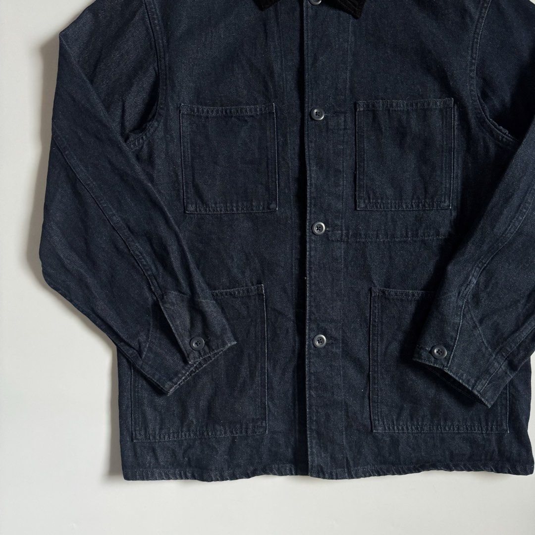 GU Denim Coverall Jacket (Category: Coats, Jackets and Outerwear) located in Calamba. Submitted by secondsite.ph (Listing ID 1470615960, Image 3). Description: GU Denim Coverall Jacket Size Small on tag 10/10 like new No flaws ₱980.