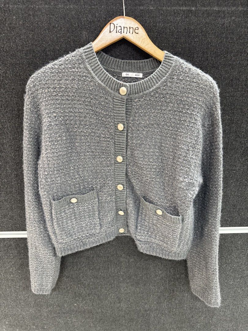 GU Knitted Cardigan (Category: Coats, Jackets and Outerwear) located in Guagua. Submitted by clothingbyl (Listing ID 1470581255, Image 3). Description: Feel free to message ♥️ Via j&T ♥️ Bust- 19” L- 20”.