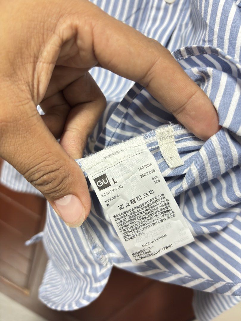 GU Stripes Polo Longsleeves (Category: Tshirts & Polo Shirts ) located in Davao. Submitted by workmensph (Listing ID 1470577906, Image 3). Description: Size XL 23” x 30” Excellent Condition .