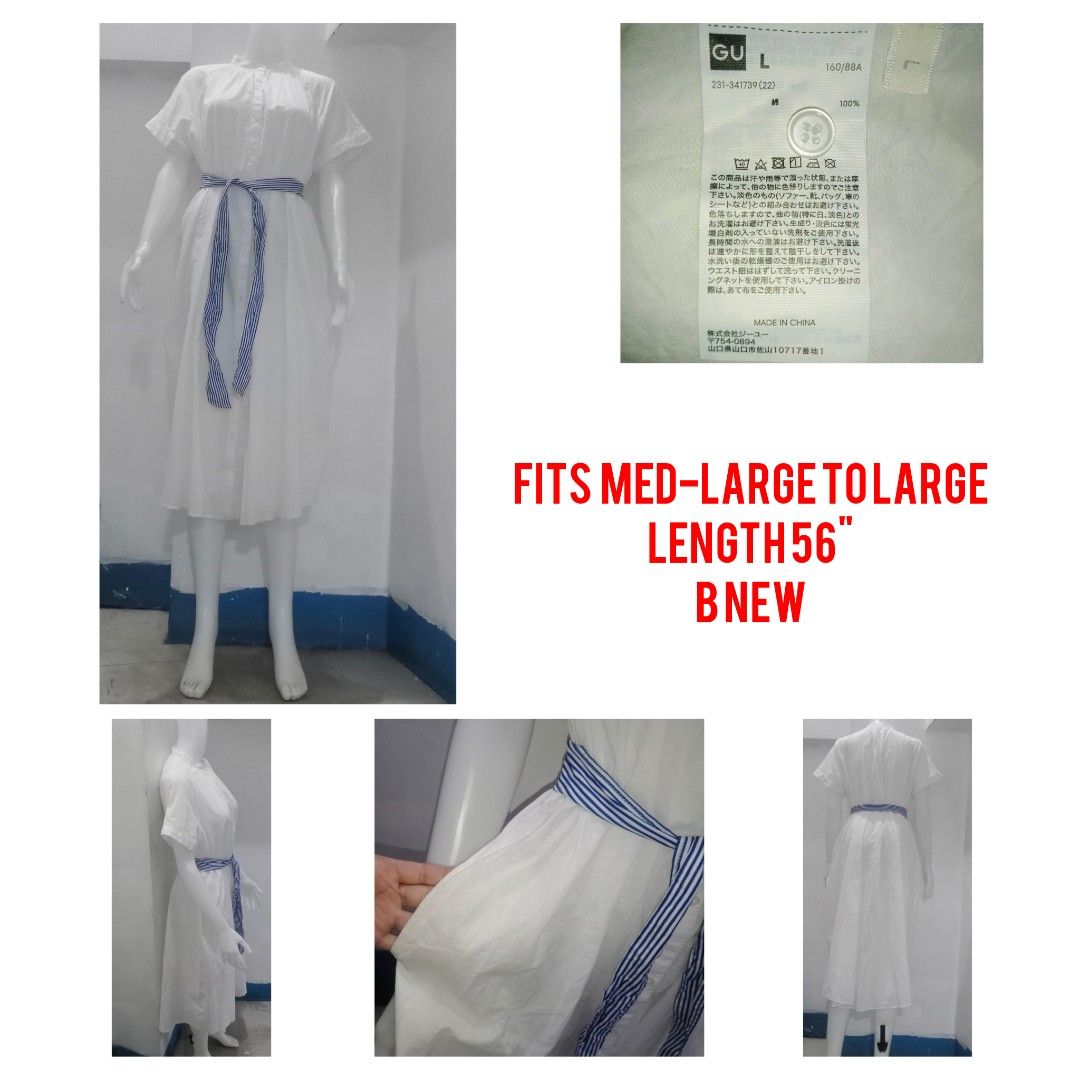 GU Uniqlo White Dress (Category: Dresses) located in Manila. Submitted by shoekendi (Listing ID 1470739786, Image 1). Description: looks new.
