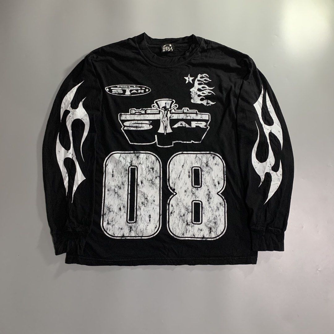Hellstar graphic long sleeve shirt (Category: Tshirts & Polo Shirts ) located in Davao. Submitted by jandyfuert21303 (Listing ID 1470682724, Image 1). Description: Excellent condition Check detailed pic 23x29.5 Large .