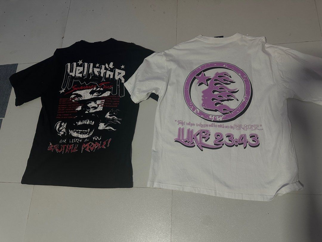 Hellstar t shirt (Category: Tshirts & Polo Shirts ) located in Angeles City. Submitted by royal_vintage_thriftshop (Listing ID 1470645627, Image 2). Description: White & black Size M 1pc 400 2pc 700.