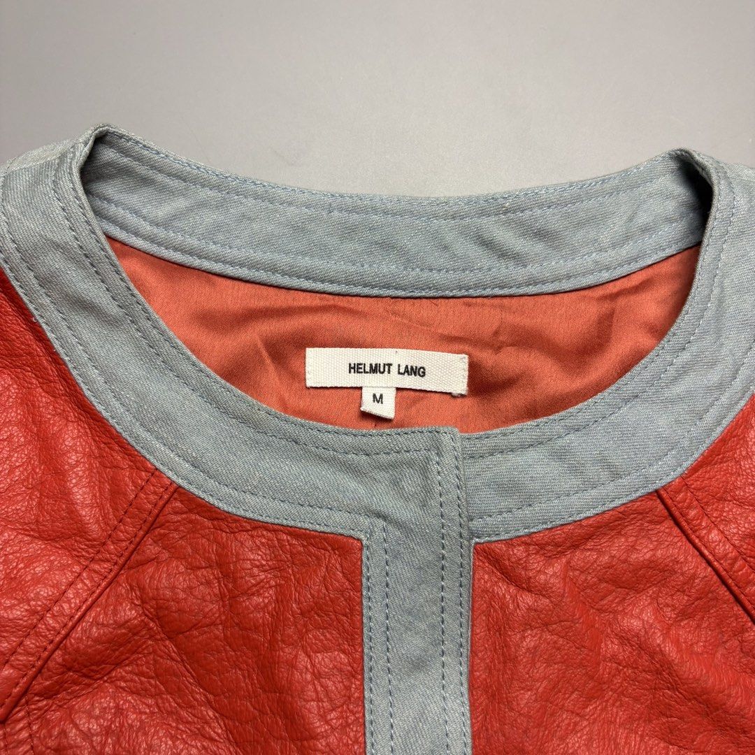 Helmut Lang leather Jacket (Category: Activewear) located in Dinalupihan. Submitted by hell.thrift (Listing ID 1470618284, Image 3). Description: Helmut lang 19 Length 18 Width No issue.