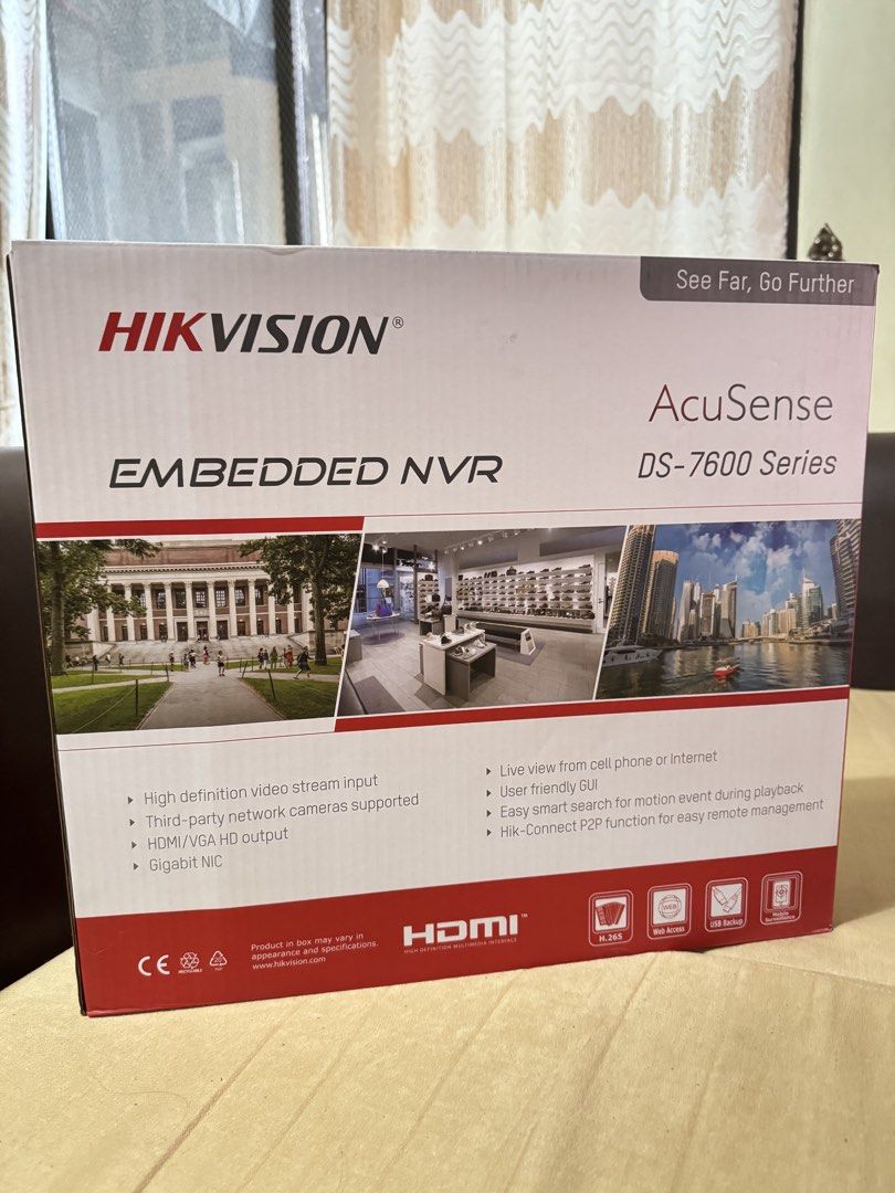 Hikvision AcuSense Embedded NVR DS-7608NXI-K2/8P (Category: Security Systems & CCTV Cameras) located in Pasig City. Submitted by lace_89 (Listing ID 1470645758, Image 1). Description: - Brand: Hikvision AcuSense - Model: DS-7608NXI-K2/8P (8-Channel NVR with 8 PoE ports) - High-definition video support with HDMI & VGA outputs - Smart search for motion events & advanced AcuSense technology - Remote live view via mobile app using Hik-Connect P2P - G