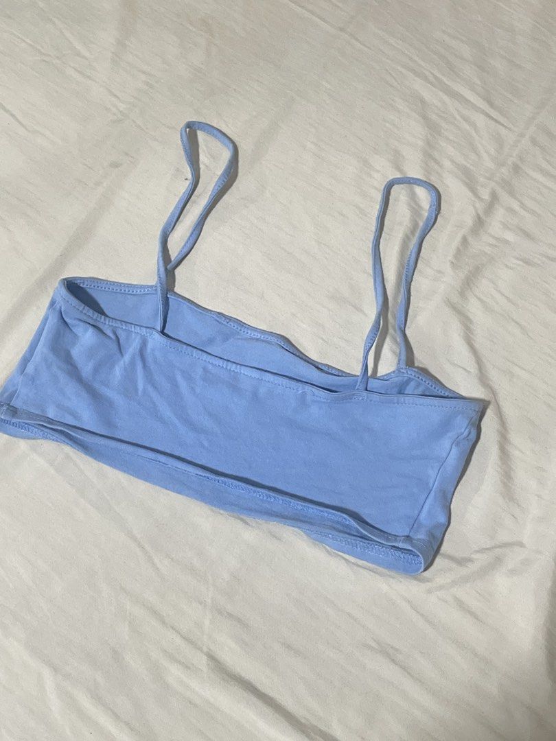 H&M Divided Light Blue Tube Top (Category: Sleeveless) located in Caloocan City. Submitted by sheshesheshesheshe13 (Listing ID 1470712093, Image 2). Description: - Brand: H&M Divided - Size: S - Color: Light Blue - Material: Soft cotton - Design: Straight neckline with attached spaghetti straps - Versatile basic piece, perfect for layering or warm days.