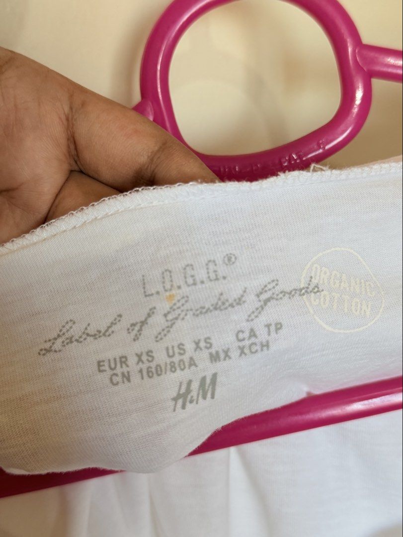 H&M white body shirt (Category: Shirts) located in Manila. Submitted by hellokittyjhoe (Listing ID 1470696386, Image 3). Description: .