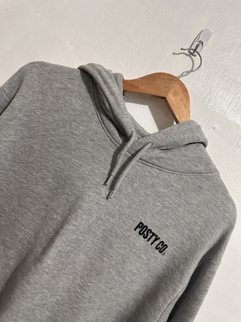 H&M x Post Malone Posty Co. Gray Pullover Hoodie (Category: Coats, Jackets and Outerwear) located in Bulacan. Submitted by zerowastewardrobe (Listing ID 1470656712, Image 3). Description: Dimensions : 23W x 28L inch Size on tag: Colors may vary due to lighting and photography. **Please read*** For mailing & delivery only. No Pick Up No COD Courier is J&T Express or Lalamove (same day deliver). Shipping fee is shouldered by buyer. Return & refund 