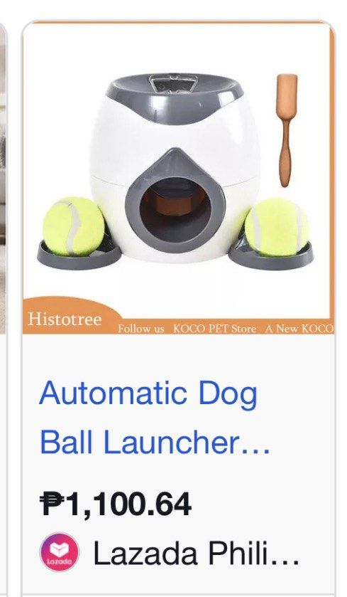 Holistic pup food & automatic feeder (Category: Pet Food) located in Taguig. Submitted by annebydesign (Listing ID 1470665793, Image 3). Description: Hi all. Selling this Holistic pup/small dōg 🐶 food (lamb meal & rice) 1kg- Sealed + Pet play automatic feeder. •Pup food. Brand new •Feeder. All working -minor flaw if the plastic takip is removable na (dati kc parang naka latch un) -nasira na the tennis ball 🎾 don’t have it anymore ❗️You have to 