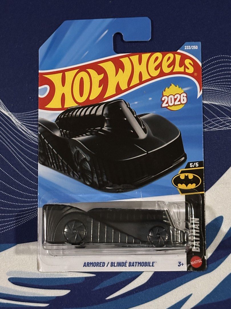 Hot Wheels Armored Batmobile Batman (Category: Vehicle & Diecast Models) located in Manila. Submitted by certifiedloverwannabe (Listing ID 1470698028, Image 1). Description: Armored / Blindé HotWheels - Brand new in card - Part of Batman collection - ₱200 only San Juan City loc.