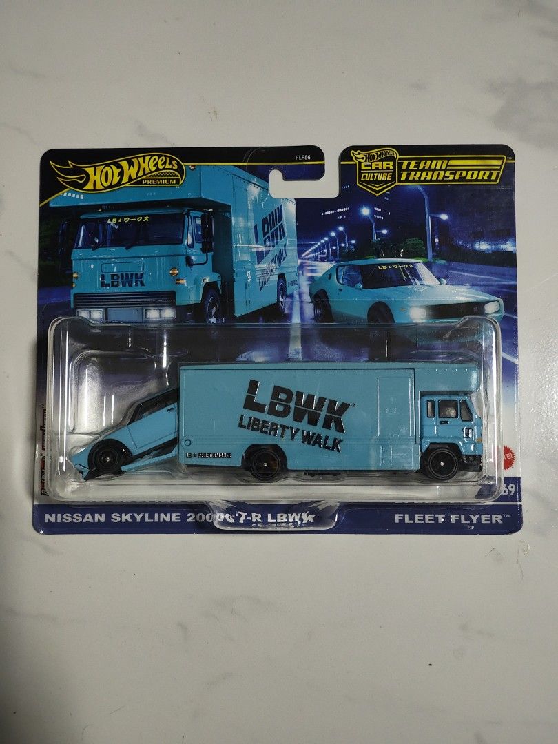 Flyer Cycle Models Hot Wheels Team Transport Nissan Skyline 2000GT-R LBWK Fleet Flyer ...