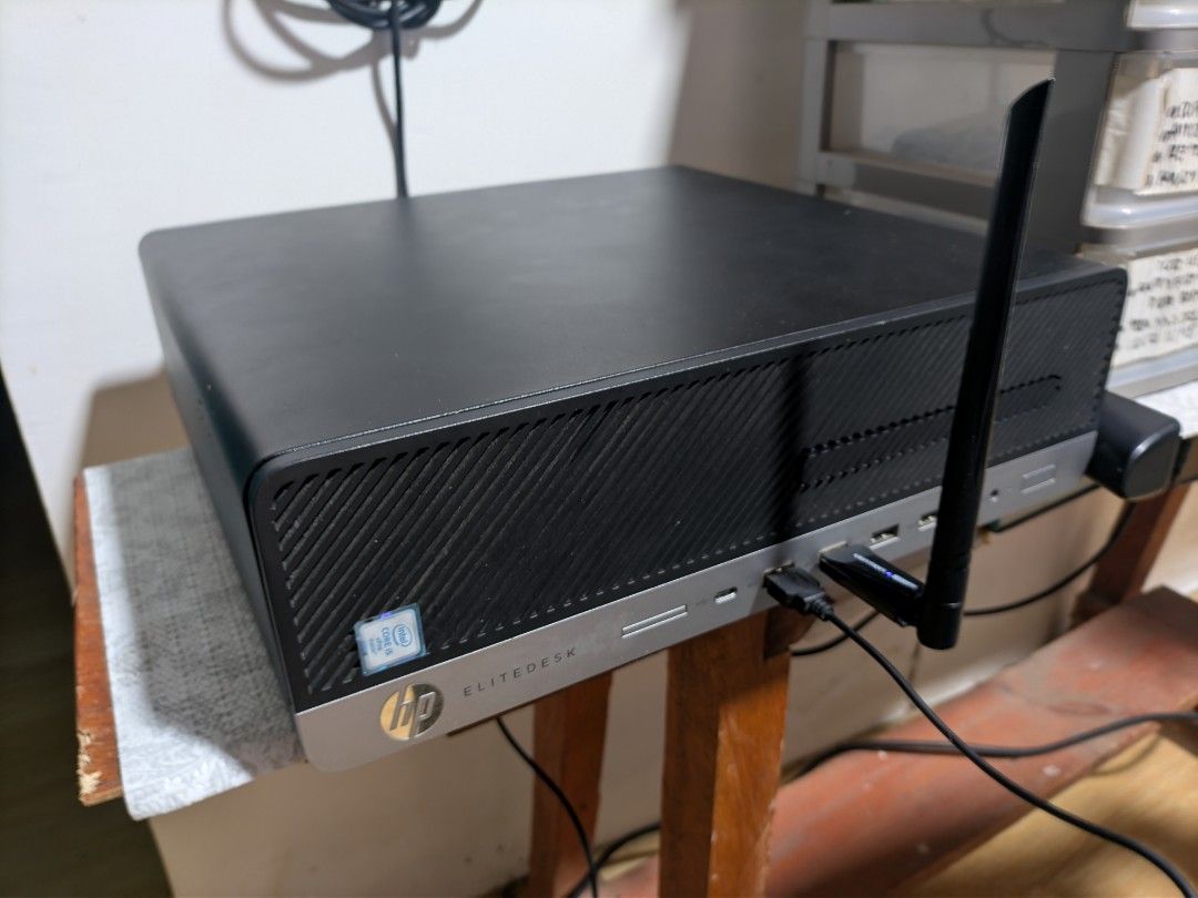 HP Elitedesk 20GB RAM intel i5-6500 GT710 PC Computer (Category: Desktops) located in Sagñay. Submitted by daebaedae (Listing ID 1470590729, Image 1). Description: Intel i5-6500 (3.20-3.60 Ghz) 20GB Ram (8 + 8 + 4) Transcend x2 8GB 2666Mhz & HyperX x1 4GB 2666Mhz GT710 1GB Built in speaker (Mono) 4 Ram Slots ! CMOS is not working, 50 pesos lang ang CMOS Battery inclusions: Displayport Cable Displayport to VGA Cable Power Connector Wi-Fi Dongle 45