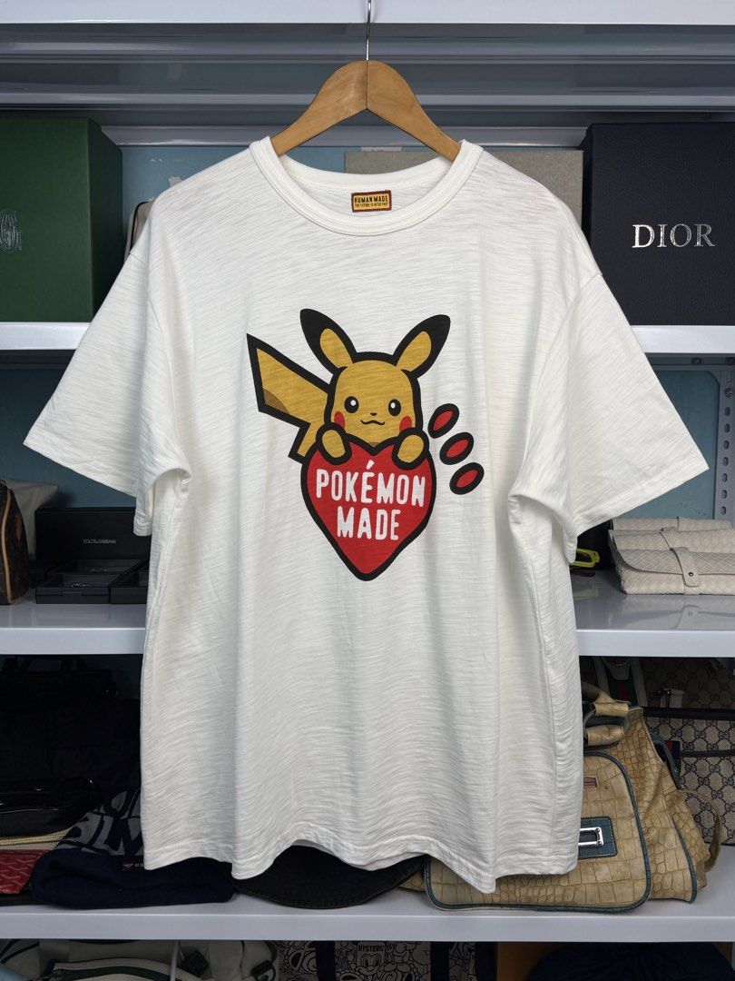 HUMAN MADE (Category: Tshirts & Polo Shirts ) located in Quezon City. Submitted by generalmerchandiseph (Listing ID 1470735642, Image 2). Description: - HUMAN MADE X POKEMON COLLABORATION - PIKACHU “POKEMON MADE” LOGO DESIGN DETAILS - NEW RELEASE OCTOBER 2025 - 24.5W X 29.5L DIMENSIONS - LARGE - XLARGE BEST FITS MENS - PRISTINE USED CONDITION - HONG KONG / JAPAN SOURCES ✈️ - WASHED AND READY TO WEAR 🫧.