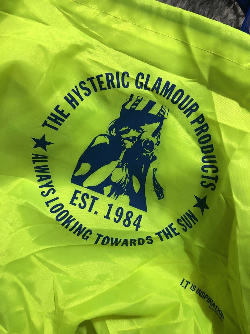 Hysteric glamour (Category: Tote Bags) located in Daraga. Submitted by koko1630 (Listing ID 1470647553, Image 3). Description: Rare hysteric glamour Neon tote bag Size W18 L12 Good as new.