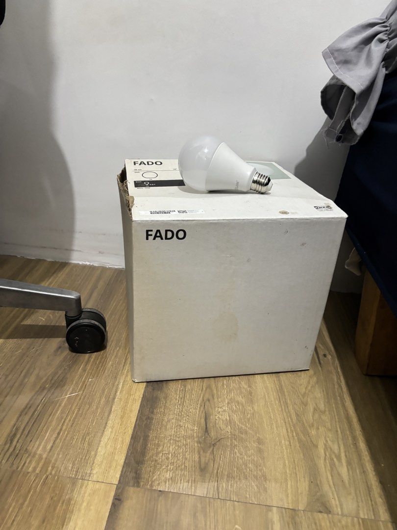 IKEA FADO LAMP (Category: Lighting) located in Tanza. Submitted by j3sze (Listing ID 1470736278, Image 3). Description: IKEA FADO table lamp. Includes original box and compatible E27 light bulb. Plug it in, fits nicely on any bedside table or desk. Modern minimal lighting style. Box has minor wear from storage, lamp itself inside. Php 900 (shipping not included) Location: Cavite RFS: Medical expenses.
