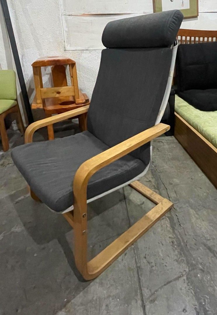 Ikea Poang Armchair (Category: Chairs) located in Quezon City. Submitted by dannikkishoppe2 (Listing ID 1470649353, Image 3). Description: Ikea Poang Armchair‼️₱4500‼️ Elegant design with comfortable cushions and sturdy wooden frame. Perfect for your home relaxation corner! Please manage your expectations as there might be minimal flaws. Color may vary due to lighting, it may appear darker or lighter in person. Check photos first before buying. P