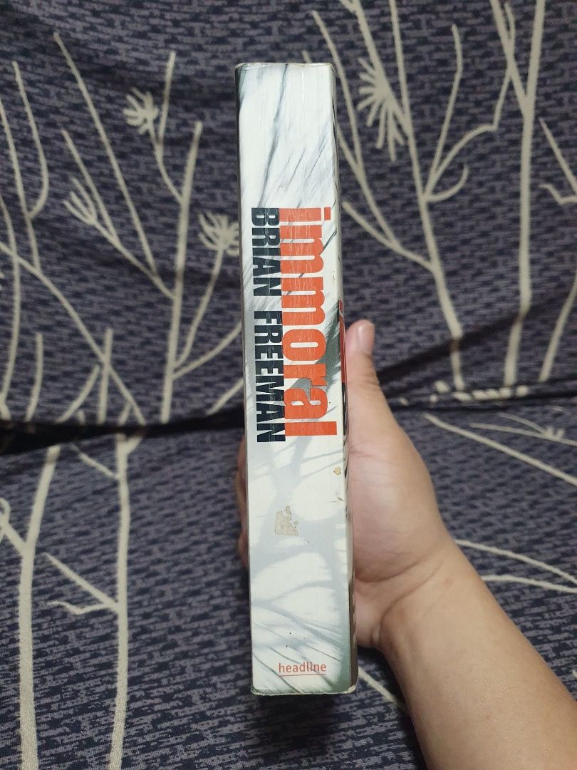 Immoral Novel by Brian Freeman (Category: Storybooks) located in Bulacan. Submitted by anthony_b01 (Listing ID 1470601756, Image 2). Description: - Immoral by Brian Freeman - Mass Market Paperback - 30 pesos only Rfs: Decluttering space Location: SJDM, Bulacan Courier: Lalamove or J&T delivery.