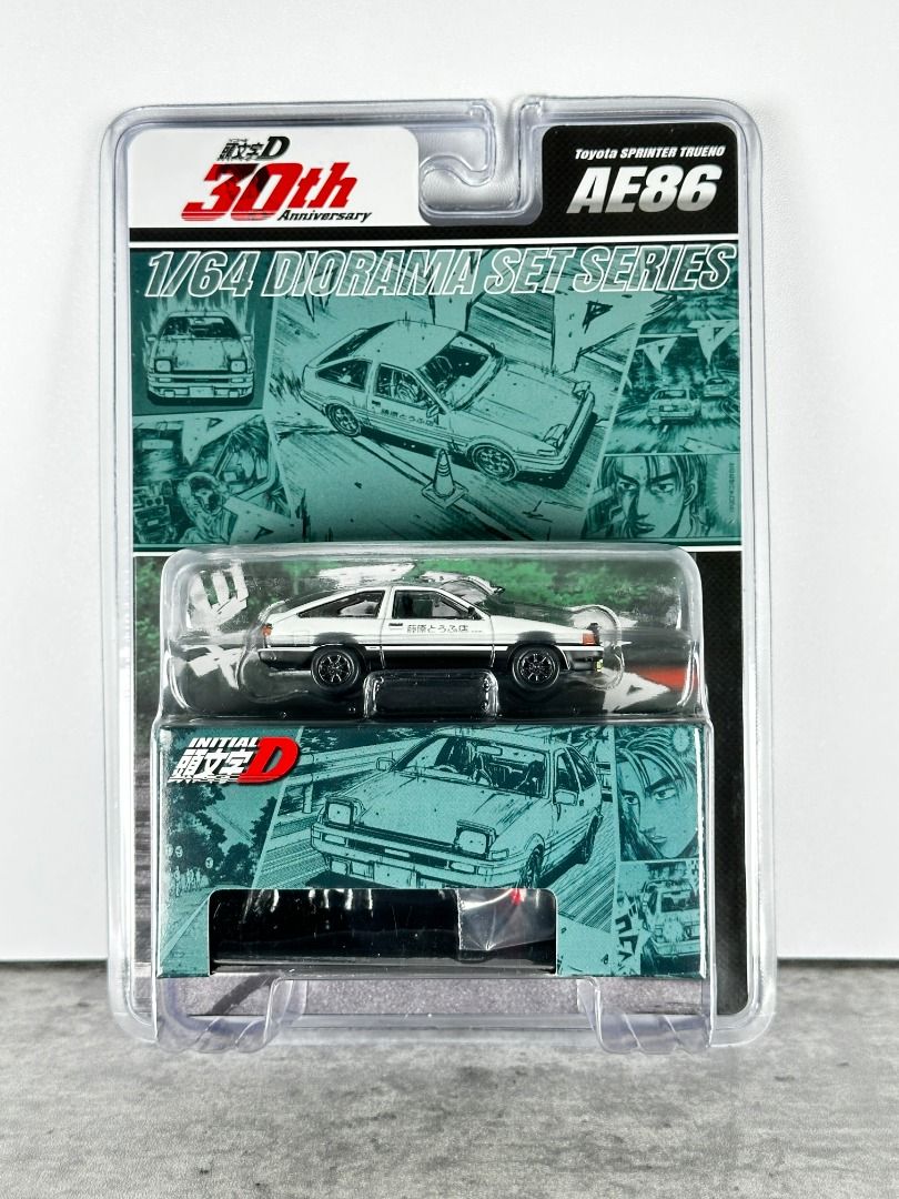 Initial D 30th Anniversary 1/64 Diorama Set AE86 Trueno, Toys ...