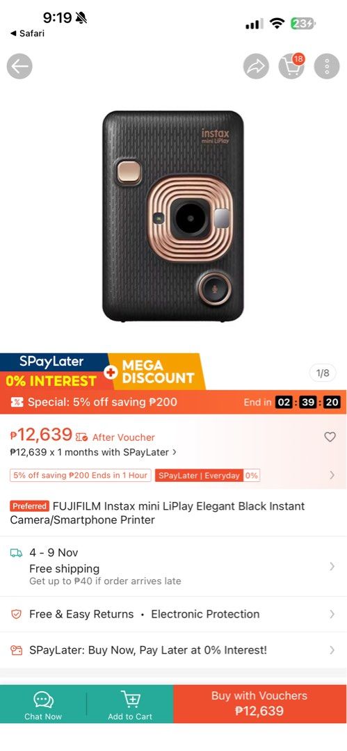 Instax mini LiPlay (Category: Cameras) located in Porac. Submitted by shoppingpurp (Listing ID 1470687268, Image 3). Description: instax mini liplay hybrid camera Hybrid 2-in-1 Design: Functions as both a digital camera with a built-in LCD screen and a wireless printer for your smartphone via Bluetooth. unit, acrylic case, charger & pouch ₱5,500 only!! super mura na!! srp is ₱12k+ 📍 porac, pampanga shipping lbc or j&t.