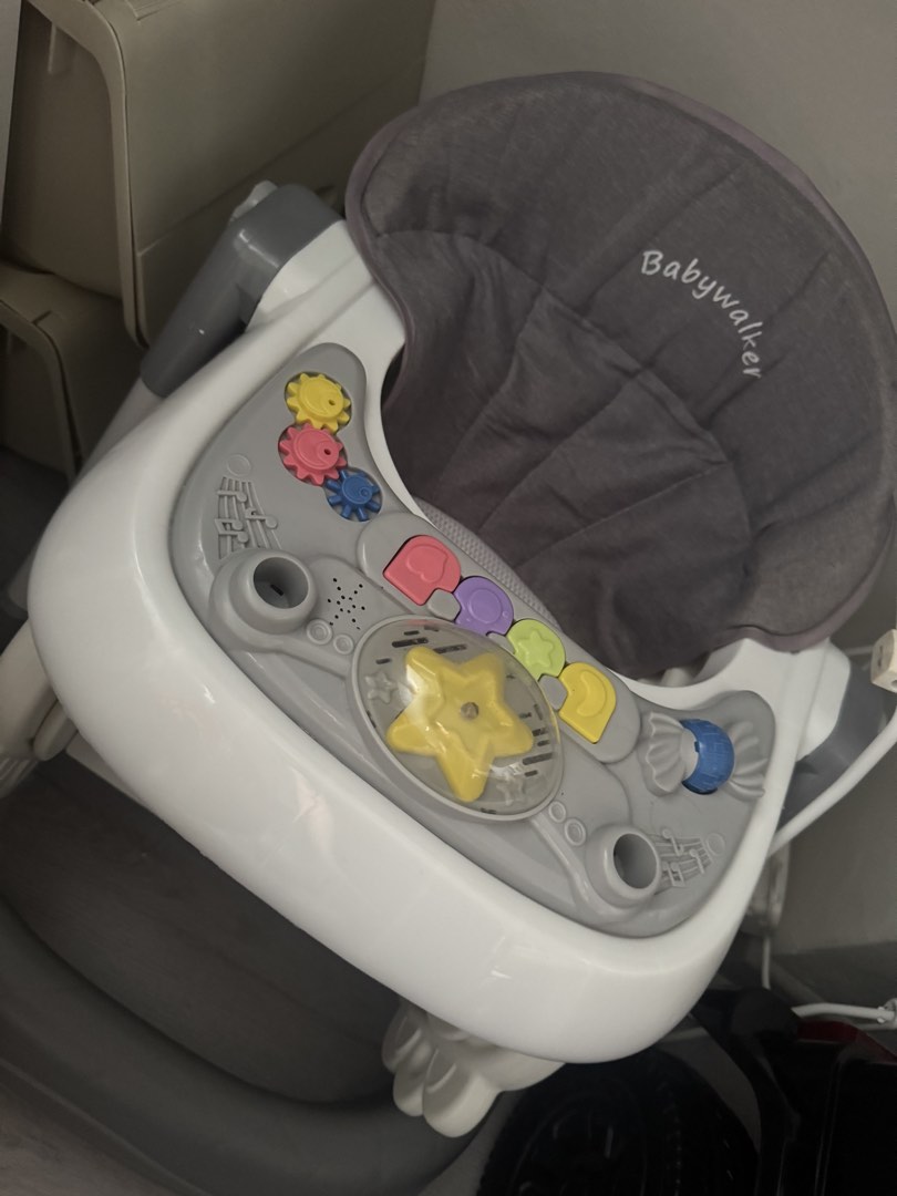 Match Computer Component Activity Interactive Baby Walker with Activity Tray and Grey Seat, Babies & Kids ...