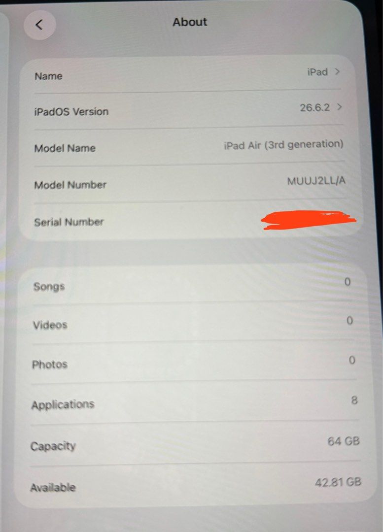 Ipad Air 3rd Gen (charger excluded) WIFI CELLULAR (Category: iPad) located in Cebu City. Submitted by dianne.143 (Listing ID 1470739958, Image 2). Description: .