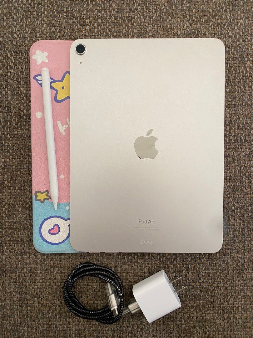 Ipad Air M2 11inch Starlight 256gb (Category: iPad) located in Bulacan. Submitted by retapmoves007 (Listing ID 1470742916, Image 1). Description: Ipad Air M2 11inch Starlight 256gb wifi used 93% Battery health ntc approved package: - Unit - 20 watts adoptee - Braided Lightning Cord - Case - Anker Pen nothing to follow malolos bulacan message me.