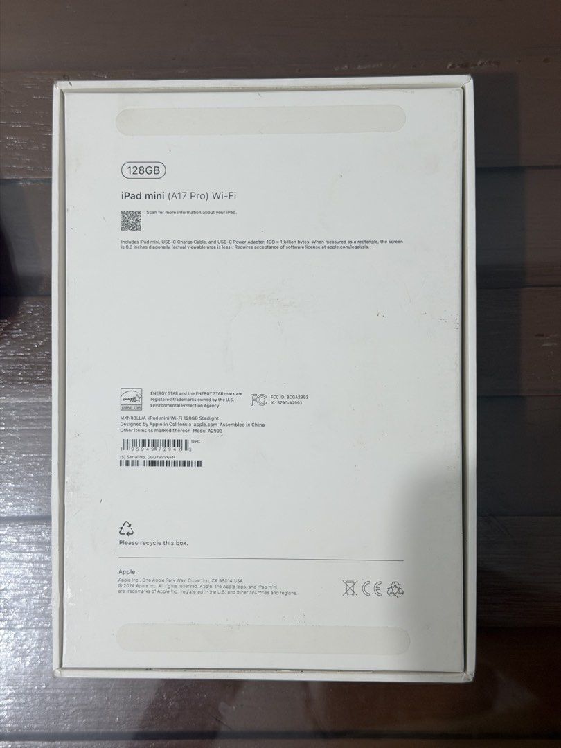 Ipad Mini 7 128GB WIFI STARLIGHT (Category: iPad) located in Manila. Submitted by maxyiniego (Listing ID 1470651592, Image 2). Description: IPad Mini 7 128GB (A17Pro) Wifi Starlight Color 100% Smooth 93% Battery Health 179 Cycle Counts - With Used Original Charger - With Box - No Issue - Pristine Condition - Only used for netflix and Goodnotes NO REPAIRS UNLI CHECK UNLI RESET Location: España Manila Meetup or Gcash Payment (Can deliver Via Lalamo