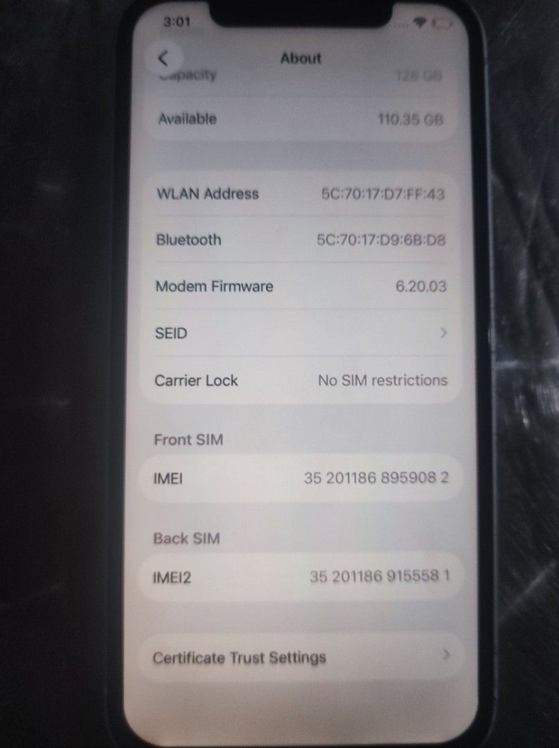 iPhone 12 128gb (Category: iPhone 12 Series) located in Rodriguez. Submitted by biuumk (Listing ID 1470655316, Image 1). Description: 📍9500 pesos MONTALBAN meet-up ✅Orig all parts, bagong palit screen orig din ✅Face id ✅Malinaw both cam ✅90% bat health ✅Unli reset ✅Any sim .