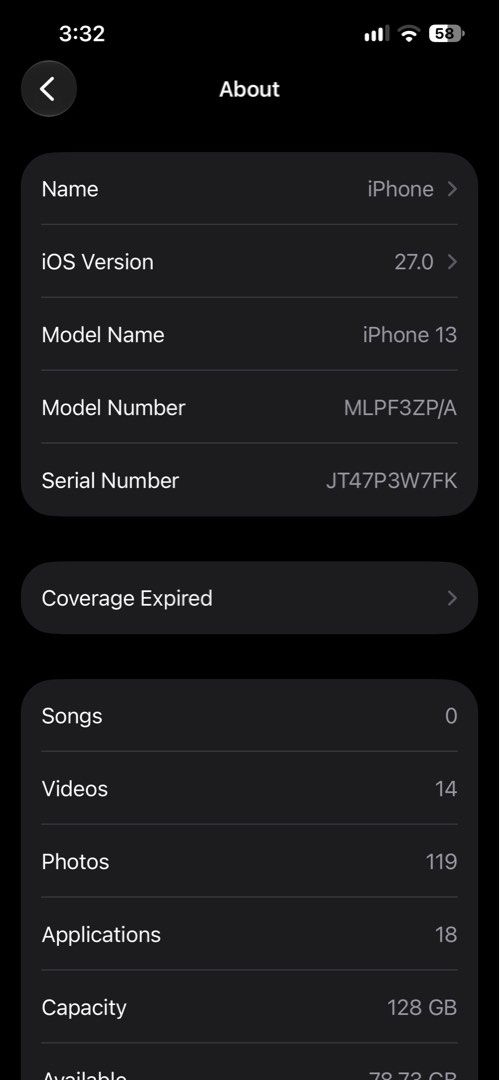 iPhone 13 (Category: iPhone 13 Series) located in Manila. Submitted by garry708 (Listing ID 1470691278, Image 2). Description: iPhone 13 128GB Midnight black 97% battery No history repair No sim restrictions Face ID working With alternative box With charger and case.