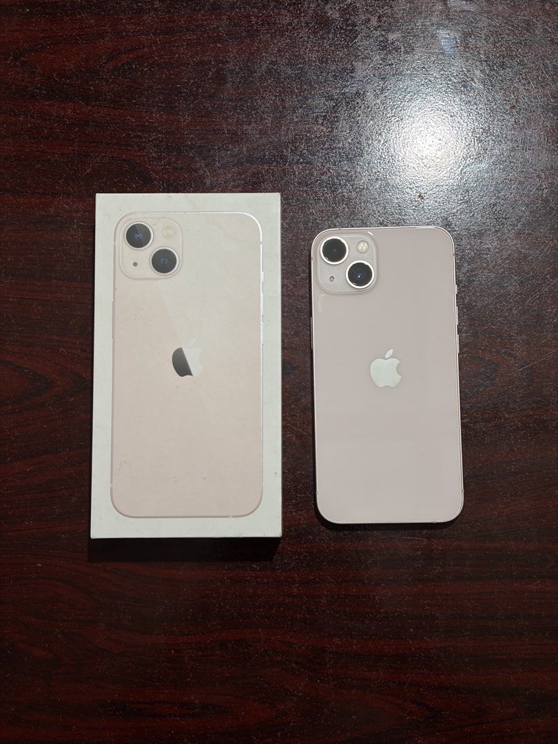 iPhone 13 Pink (Category: iPhone 13 Series) located in Marikina City. Submitted by jayem.67 (Listing ID 1470680164, Image 1). Description: For sale or swap iPhone 13 128gb Smart lock 100% battery health (napalitan na) No issue Swapping price is higher than selling price Unit, cable, & original box meet up 7/11 tumana or conception mcdo marikina .