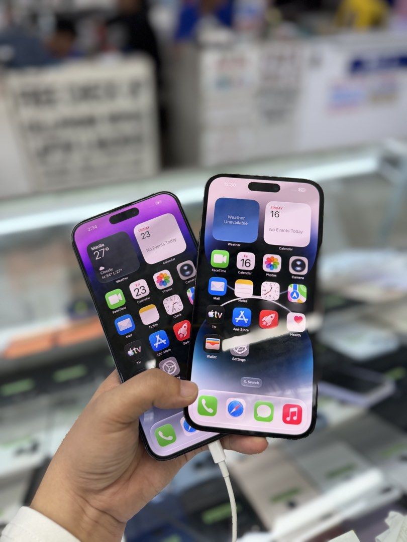 IPhone 14 Promax 256GB 96BH no issues Openline (Category: iPhone 14 Series) located in San Juan City. Submitted by najihahtelecomshop2018 (Listing ID 1470680412, Image 2). Description: Legit Store | Original unit FOR SALE | TRADE / SWAP ▫️INSTALLMENT thru: 🔸Credit Card (straight / installment) 🔸Ggives / Gcredit + 6% interest 🔸Spay Later + 6% interest (RFS: Buy and Sell any kinds of Gadgets) Description: iPhone 14 Promax 256GB ( other GB are al
