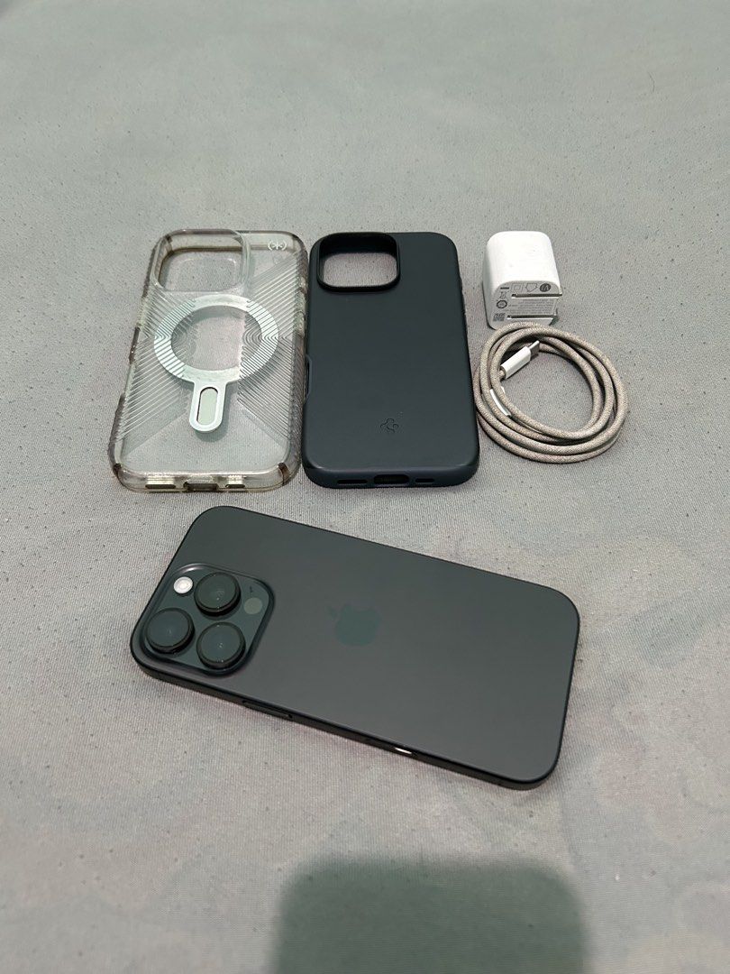 Iphone 16 Pro 128gb Fu (Category: iPhone 16 Series) located in Manila. Submitted by jakebergonio (Listing ID 1470618829, Image 1). Description: Sale/Swap Iphone 16 Pro 128gb Black Titanium Factory unlocked / Local variant 91% Batteryhealth / 787 Cycle count All working / Makinis No history of repair No issue test to sawa upon meetup Comes with Unit, orig cord & case Pasig manggahan loc.