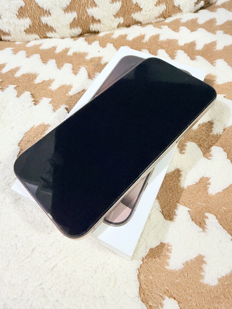 Iphone 16 Pro Max - Desert Titanium FU 256gb (Category: iPhone 16 Series) located in Manila. Submitted by sonjayds (Listing ID 1470634798, Image 1). Description: Iphone 16PM - Factory Unlocked / NTC 256gb 86%BH Unnoticeable Scratches/Dents (very good physical condition) -Box, Pin, Charging Cable and Case. *Price is negotiable Meet-ups only. SM San Lazaro or Trinoma/SM North.