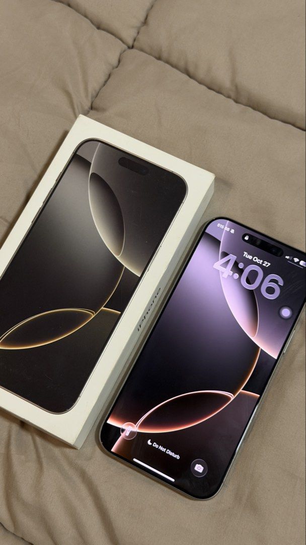iPhone 16 Pro Max Natural Titanium 256GB (Category: iPhone 16 Series) located in Tanay. Submitted by prelovedby.nix (Listing ID 1470629715, Image 2). Description: - Original bought it from Beyond the Box - Comes with Box only - No scratches, or dents - No issues - All working RFS: will upgrade.