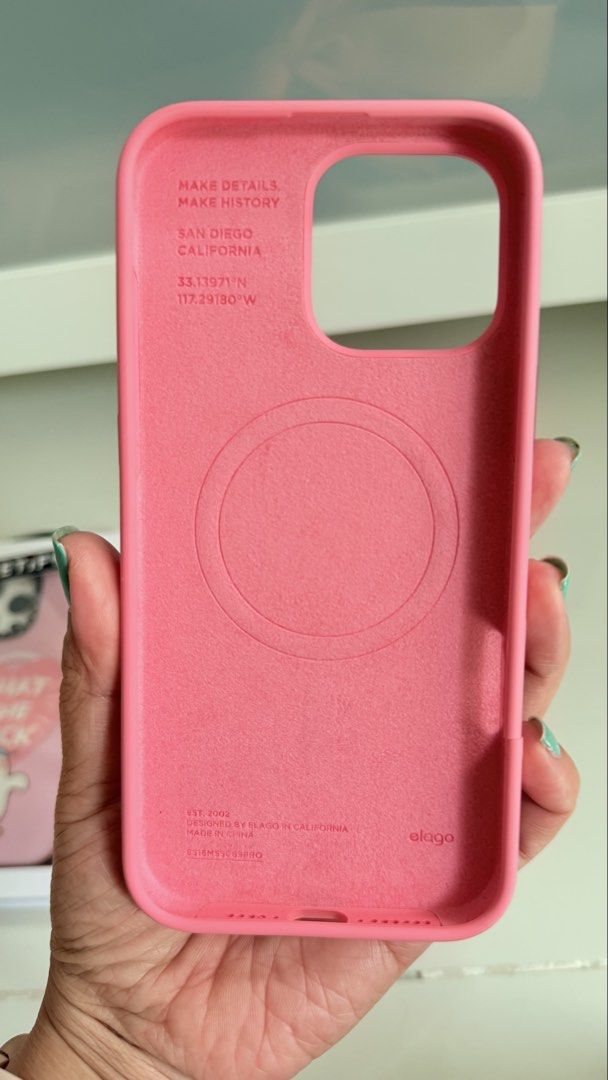 iPhone 16 ProMax Cases - Casetify (Category: Cases & Sleeves) located in Pasay City. Submitted by jitjitindera (Listing ID 1470622100, Image 3). Description: All authentic • Casetify Impact Case, magsafe compatible - Pink Fizz ₱1,300 • Spigen Ultra hybrid magfit magsafe compatible - Rose ₱ 700 • Elago Magnetic Silicone Case, magsafe compatible - Pink ₱400 Take all for ₱2,300 .